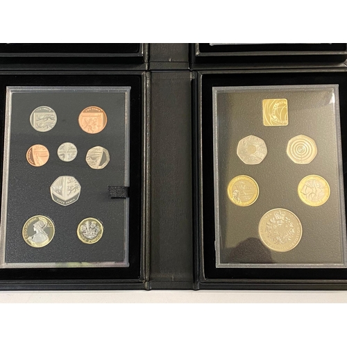 727 - ROYAL MINT PROOF COIN SETS, COLLECTORS EDITIONS 2017, 2018, 2019, 2020, 2021. Five Royal Mint 'Treas... 