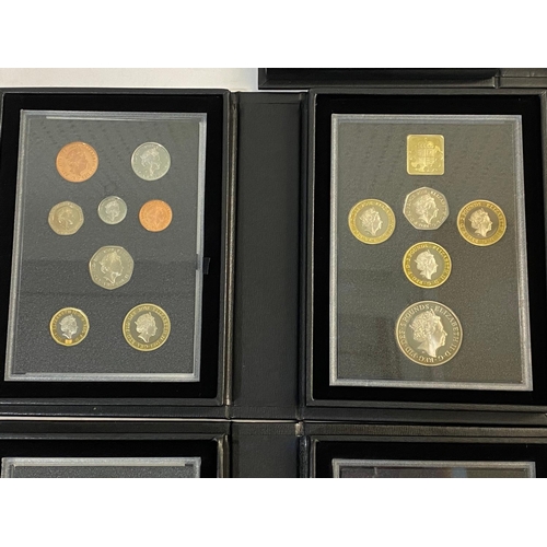 727 - ROYAL MINT PROOF COIN SETS, COLLECTORS EDITIONS 2017, 2018, 2019, 2020, 2021. Five Royal Mint 'Treas... 