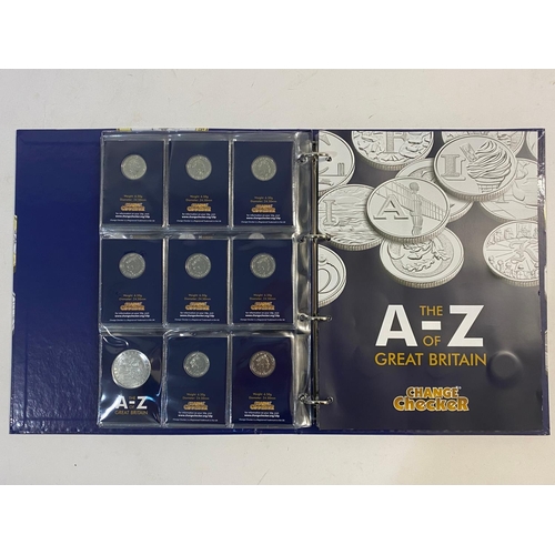 728 - TWO SETS OF ROYAL MINT 2018 ALPHABET 10p COINS. An album containing a set of the 26 uncirculated 'ea... 