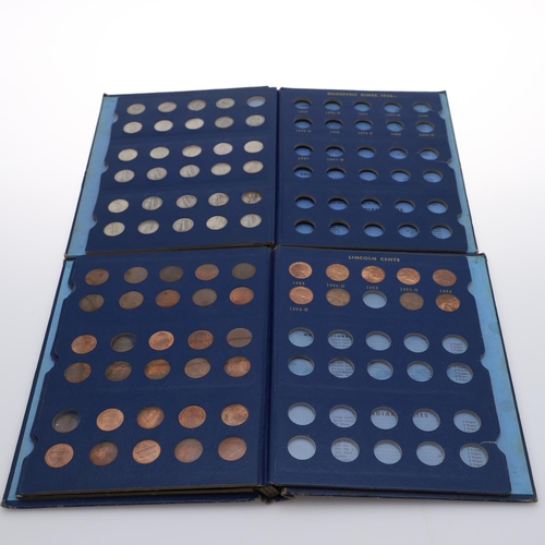 772 - TWO AMERICAN WHITMAN FOLDERS CONTAINING CENTS AND DIMES. An American Whitman folder 'Roosevelt Dimes... 