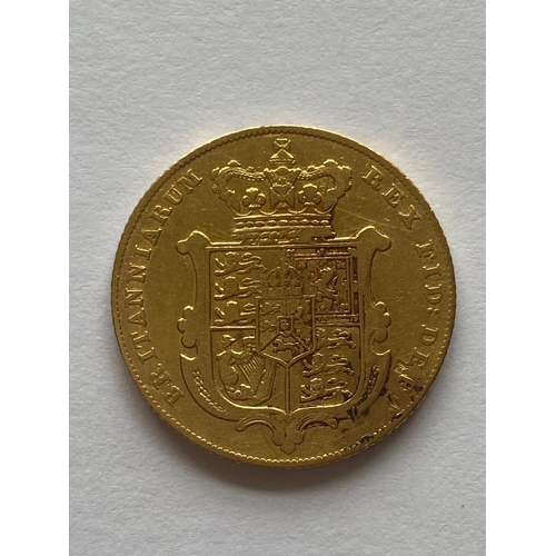 790 - A GEORGE IV SOVEREIGN, 1830. A George IV Sovereign, Bare head l. Shield reverse, dated 1830.  *CR:  ... 