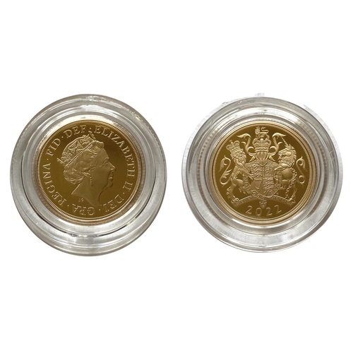 896 - AN ELIZABETH II PROOF SOVEREIGN, 2022. An Elizabeth II Proof Sovereign, bust r. reverse George and t... 