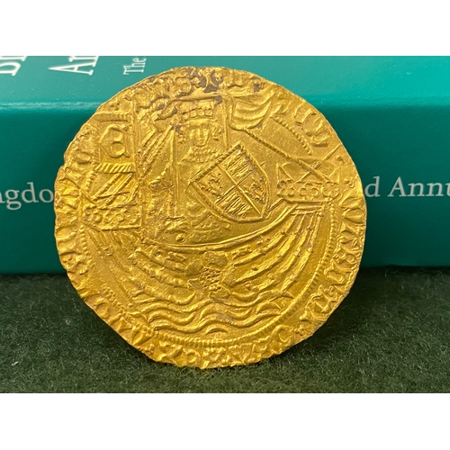 530 - AN EDWARD IV (FIRST REIGN) GOLD RYALL. A hammered gold Ryall, Light Coinage (1464-1470), London Mint... 