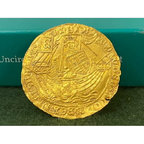 531 - AN EDWARD IV (FIRST REIGN) GOLD RYALL. A hammered gold Ryall, Light Coinage (1464-1470), London Mint... 