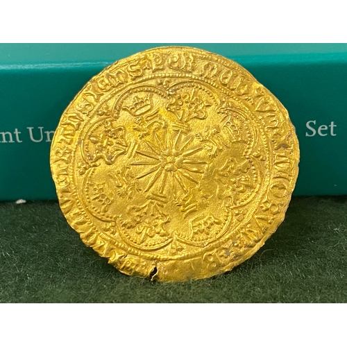 531 - AN EDWARD IV (FIRST REIGN) GOLD RYALL. A hammered gold Ryall, Light Coinage (1464-1470), London Mint... 