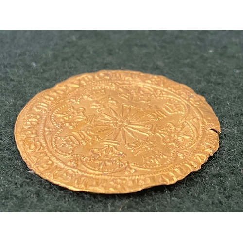 531 - AN EDWARD IV (FIRST REIGN) GOLD RYALL. A hammered gold Ryall, Light Coinage (1464-1470), London Mint... 