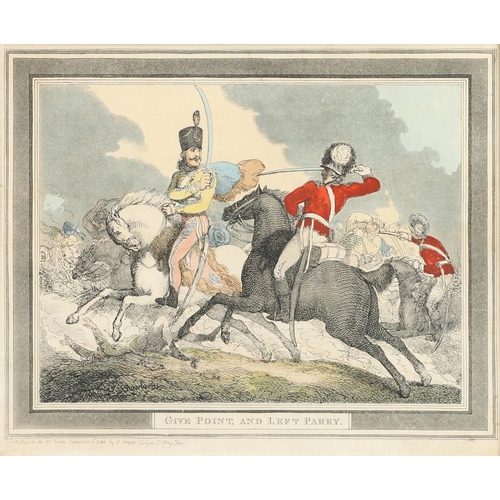 484 - THOMAS ROWLANDSON (1756-1827). HUNGARIAN AND HIGHLAND BROADSWORD. Twenty three subjects plus title p... 