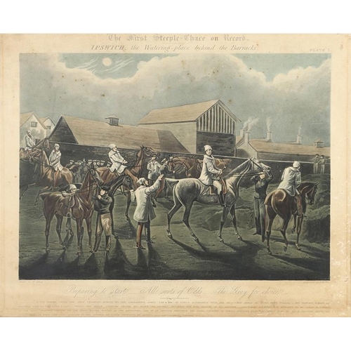 485 - HENRY THOMAS ALKEN (1785-1851). After. THE FIRST STEEPLE-CHACE ON RECORD [sic] (Siltzer 63). The set... 