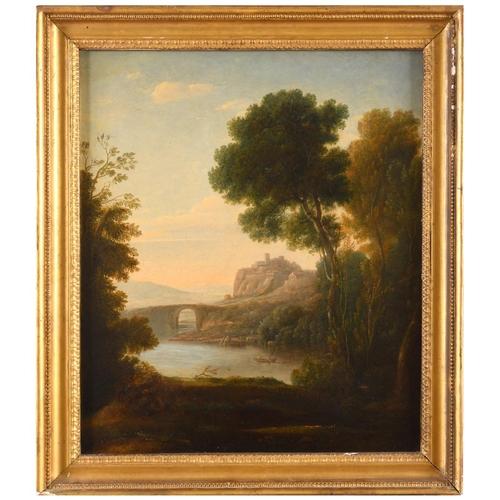 503 - CLAUDE GELLEE, LE LORRAIN (1600-1682). After. ITALIANATE LANDSCAPE. Oil on canvas

* Derived from Cl... 