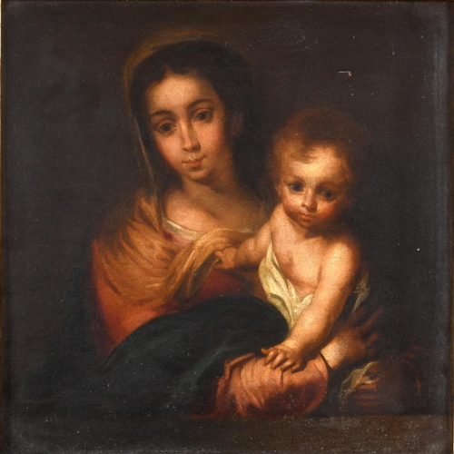 504 - BARTOLOME ESTEBAN MURILLO (1628-1682). After. THE MADONNA AND CHILD OF THE NAPKIN. Oil on canvas
43 ... 