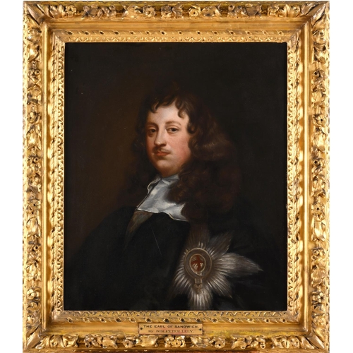 514 - SIR PETER LELY (1618-1680). After. PORTRAIT OF EDWARD MONTAGU, 1st EARL OF SANDWICH (1625-1672). Qua... 