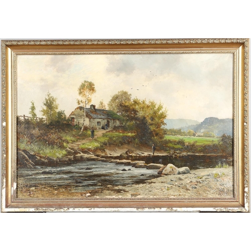 549 - JAMES ELLIOT (FL.1884-1897). COUNTRY LANDSCAPES IN THE WELSH BORDERS. Four, two signed, oil on canva... 