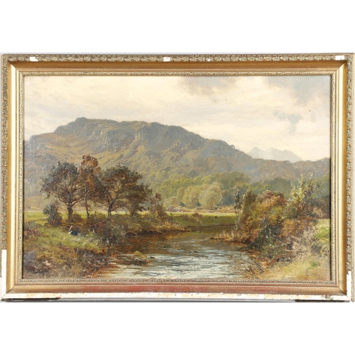 549 - JAMES ELLIOT (FL.1884-1897). COUNTRY LANDSCAPES IN THE WELSH BORDERS. Four, two signed, oil on canva... 