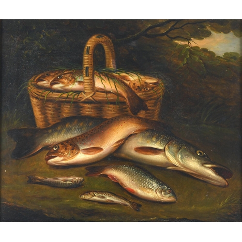 552 - JOHN BUCKNELL RUSSELL (1819-1893). Attributed to. THE FISHERMAN'S CATCH. Two, oil on canvas laid on ... 