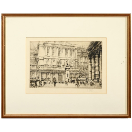 559 - WILIAM WALCOT (1874-1943). LONDON: THE BANK OF ENGLAND; TRAFALGAR SQUARE WITH ST MARTIN IN THE FIELD... 