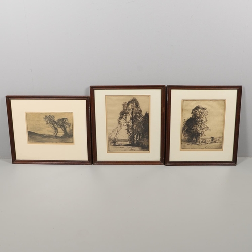 561 - SYDNEY LONG (AUSTRALIAN, 1871-1955). TWO ETCHINGS & AN AQUATINT. Three, each signed in pencil
34.5 x... 