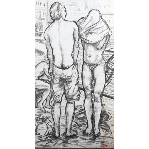 577 - PATRICK REYNTIENS, OBE (1925-2021). MEN BATHING; TWO FIGURES (2); THREE FIGURES IN A BOAT. (d) Four,... 