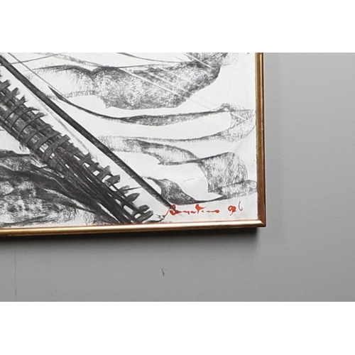 577 - PATRICK REYNTIENS, OBE (1925-2021). MEN BATHING; TWO FIGURES (2); THREE FIGURES IN A BOAT. (d) Four,... 