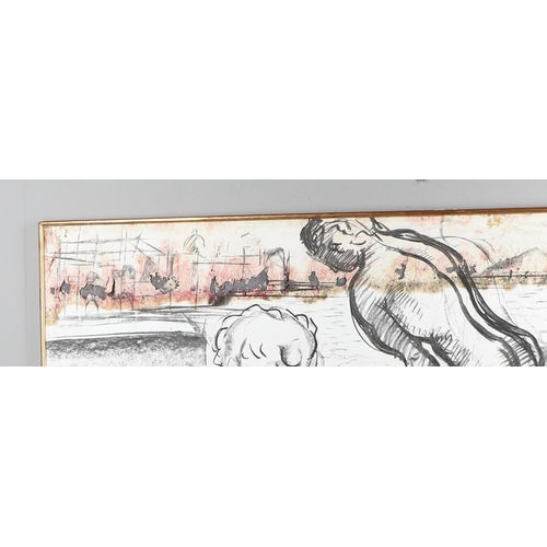 577 - PATRICK REYNTIENS, OBE (1925-2021). MEN BATHING; TWO FIGURES (2); THREE FIGURES IN A BOAT. (d) Four,... 