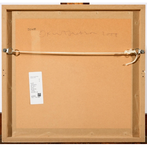 581 - KURT JACKSON (B.1961). WIND BLASTED OAKS, SOLENT. (d) Signed and dated `Kurt J/ iii.3.08`, mixed med... 