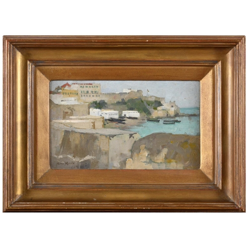 607 - ALEXANDER MANN (1853-1908). TANGIERS, 1892. Signed, oil on thin panel or board
13.5 x 23cm.
Provenan... 