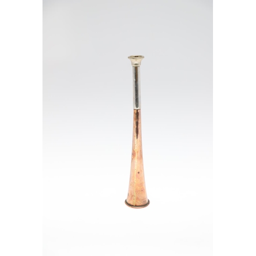 631 - KOHLER & SON HUNTING HORN & COACHING HORN. A copper and nickel hunting horn, stamped with a makers m... 