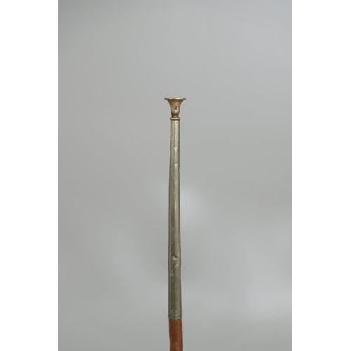 631 - KOHLER & SON HUNTING HORN & COACHING HORN. A copper and nickel hunting horn, stamped with a makers m... 