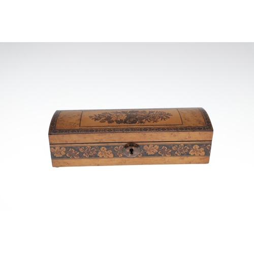 650 - VICTORIAN TUNBRIDGE WARE BOXES. Including a large rosewood and inlaid rectangular shaped box with do... 