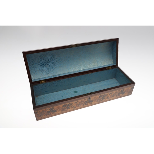 650 - VICTORIAN TUNBRIDGE WARE BOXES. Including a large rosewood and inlaid rectangular shaped box with do... 