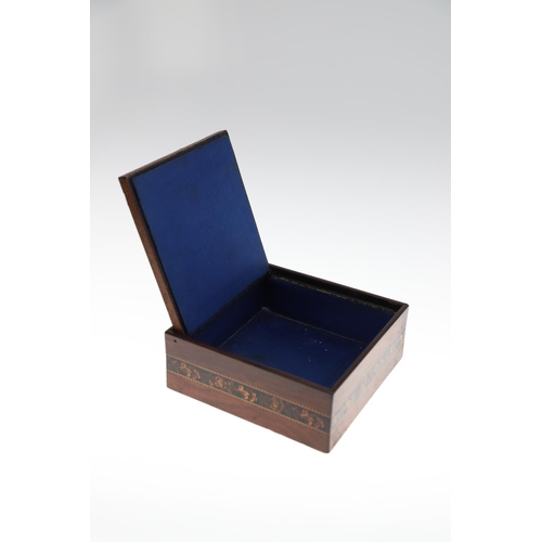 652 - VICTORIAN TUNBRIDGE WARE BOXES. A variety of boxes including four boxes with geometric patterns to t... 