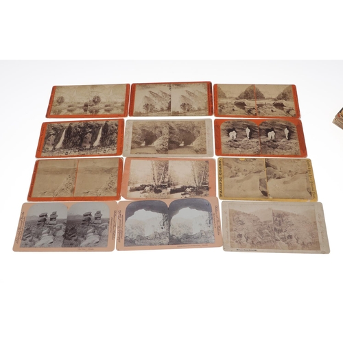 657 - STEREOCARDS & VIEWER - AMERICA & OTHERS. A qty of 19thc stereocards, including various American card... 