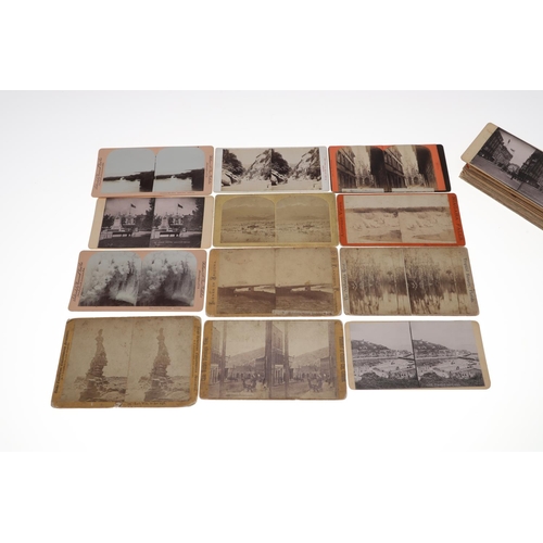 657 - STEREOCARDS & VIEWER - AMERICA & OTHERS. A qty of 19thc stereocards, including various American card... 