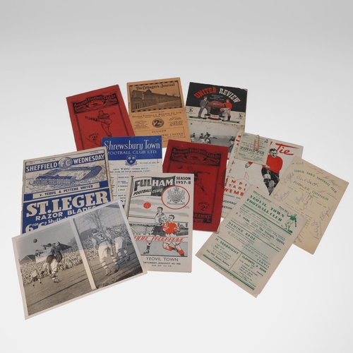 662 - COLLECTION OF FOOTBALL PROGRAMMES INCLUDING 1938 FA CUP FINAL PROGRAMME & TICKET. A 1938 FA Cup fina... 