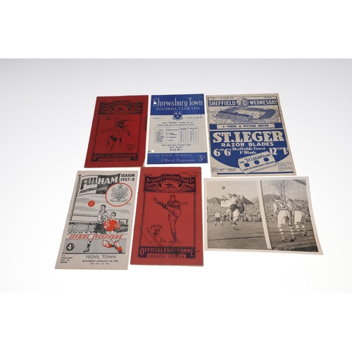 662 - COLLECTION OF FOOTBALL PROGRAMMES INCLUDING 1938 FA CUP FINAL PROGRAMME & TICKET. A 1938 FA Cup fina... 