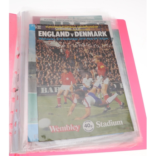 662 - COLLECTION OF FOOTBALL PROGRAMMES INCLUDING 1938 FA CUP FINAL PROGRAMME & TICKET. A 1938 FA Cup fina... 