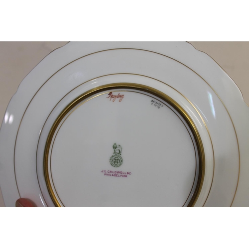 704 - SET OF ROYAL DOULTON SIGNED CABINET PLATES, FISH - BIRBECK SNR, CALDWELL & CO PHILADELPHIA. A wonder... 