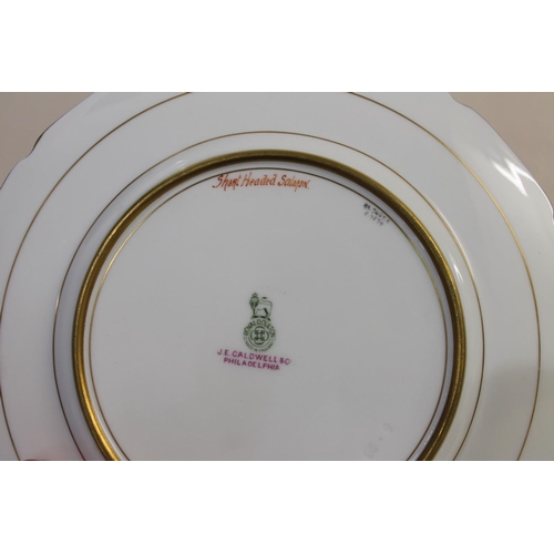 704 - SET OF ROYAL DOULTON SIGNED CABINET PLATES, FISH - BIRBECK SNR, CALDWELL & CO PHILADELPHIA. A wonder... 