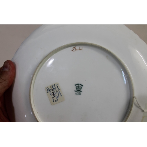 704 - SET OF ROYAL DOULTON SIGNED CABINET PLATES, FISH - BIRBECK SNR, CALDWELL & CO PHILADELPHIA. A wonder... 