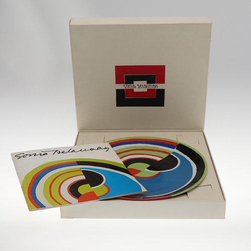 739 - SONIA DELAUNAY (UKRANIAN 1885-1979) - BOXED FRENCH LIMOGES PORCELAIN PLATE, 'SIGNAL'. A limited edit... 