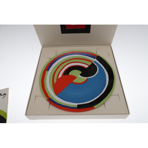 739 - SONIA DELAUNAY (UKRANIAN 1885-1979) - BOXED FRENCH LIMOGES PORCELAIN PLATE, 'SIGNAL'. A limited edit... 