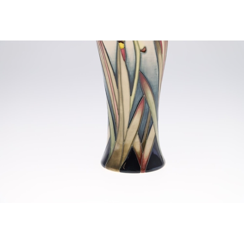 756 - MOORCROFT TRIAL VASE - SPIDER ORCHID. A large slender vase in the Spider Orchid design, the flowers ... 