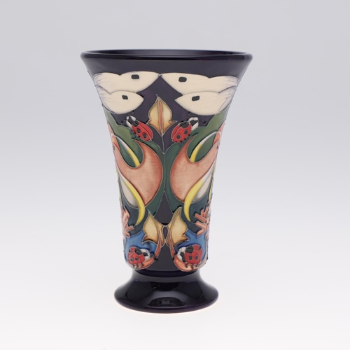 766 - MODERN LIMITED EDITION MOORCROFT VASE - HOMEMAKER. A tapering vase in the Homemaker design, No 60 of... 