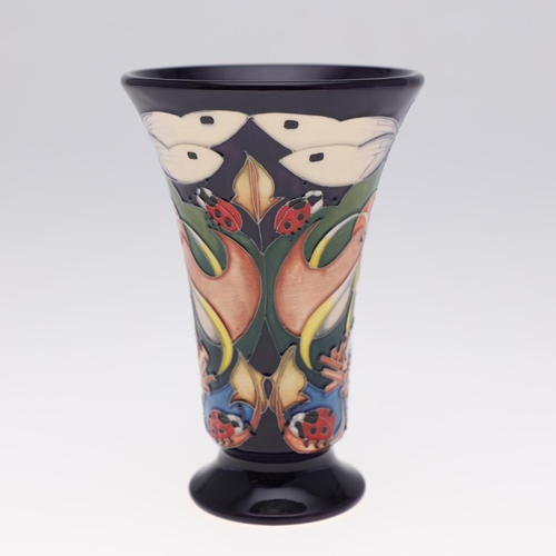 766 - MODERN LIMITED EDITION MOORCROFT VASE - HOMEMAKER. A tapering vase in the Homemaker design, No 60 of... 