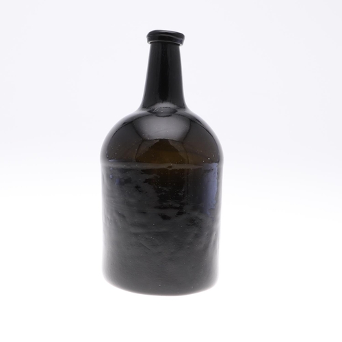 780 - 18THC GLASS SEAL BOTTLE - H QUARTLY, MOLLAND. An olive green bottle with tapering neck and string ri... 