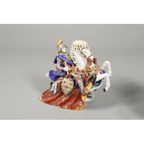 800 - MARIONI, LARGE PAIR OF ITALIAN TERRACOTTA FIGURES OF KNIGHTS ON HORSEBACK. Possibly by or after a de... 