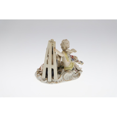 804 - MEISSEN PORCELAIN FIGURE GROUP, & ANOTHER CONTINENTAL PORCELAIN GROUP. A Meissen porcelain group of ... 