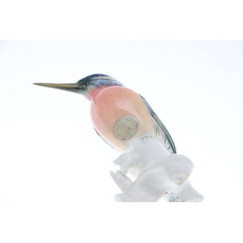 813 - KARL ENS PORCELAIN KINGFISHERS & MEISSEN DACHSCHUND. Including a large model of a pair of Kingfisher... 