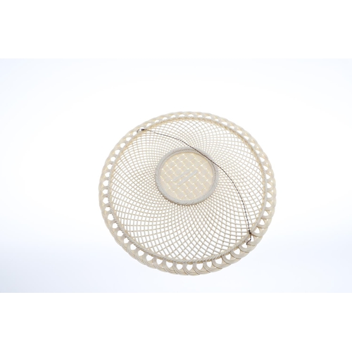 815 - 19THC BELLEEK PORCELAIN IRISH DISH. The dish with a basket weave type centre, with a double strand s... 