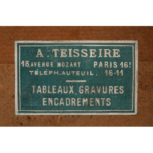 845 - PAIR OF 19THC FRAMED CHINESE PAINTINGS OF CANTON - FRENCH RETAIL LABELS, 'A TEISSEIRE PARIS'(2). A p... 