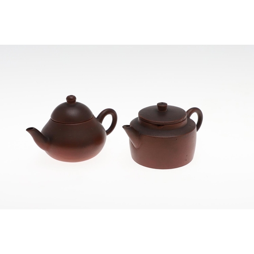 860 - CHINESE YIXING STONEWARE TEAPOTS. Probably Republic Period, Including two miniature stoneware teapot... 